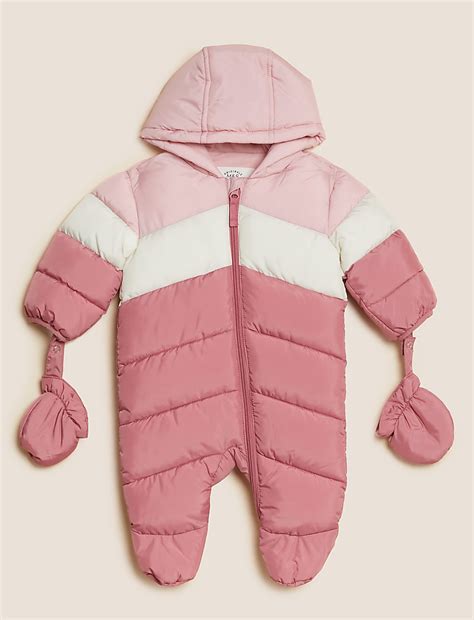 Buy Hooded Colour Block Snowsuit (0-3 Yrs) at Marks & Spencer