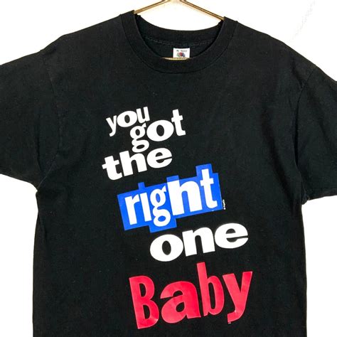 Vintage Pepsi You Got the Right One Baby T-shirt Size XL Black Single ...