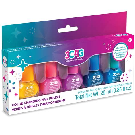 3C4G: Color Changing Nail Polish Set - 5 Bottles, Temperature Changing ...