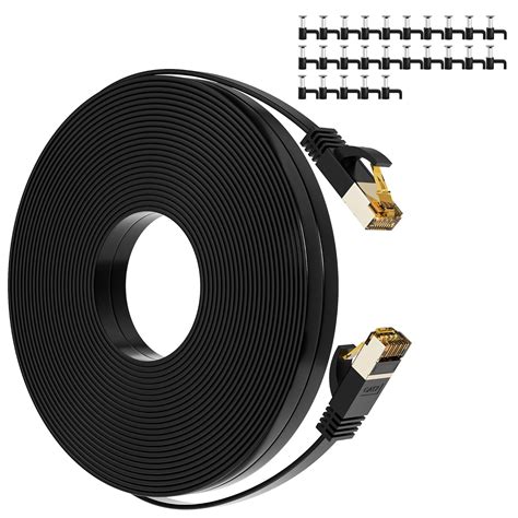 Cat 7 Ethernet Cable 150 FT, Cat7 Flat High Speed 10Gbps 600MHz ...
