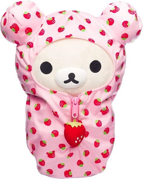 San-X Rilakkuma Sleeping Bag Plush - Strawberry India | Ubuy