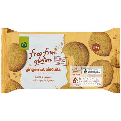Woolworths Free From Gluten Gingernut Biscuit 155g | Woolworths