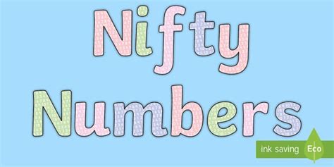 Numbers-Themed Nifty Numbers Display Lettering - Twinkl