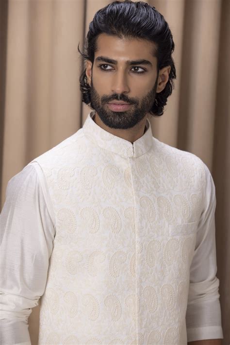 FAIZAN BANDI SET (IVORY) | Designer Indian Menswear | Ankit V Kapoor