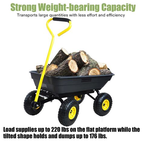 Fun Orange 2.5-cu ft Plastic Folding Yard Cart in the Yard Carts ...