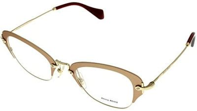 Buy Miu Miu Prescription Eyewear Frames Women Semi Rimless Satin Matte ...
