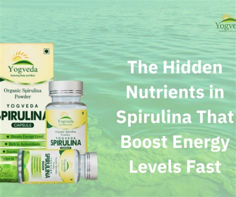 The Hidden Nutrients in Spirulina That Boost Energy Levels Fast ...