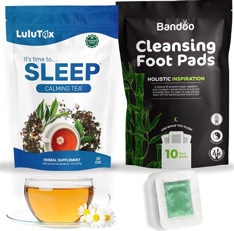 Amazon.com: Bandoo Cleansing Foot Pads & Lulutox Sleep Tea Bundle (10 Pads & 28 Servings ...