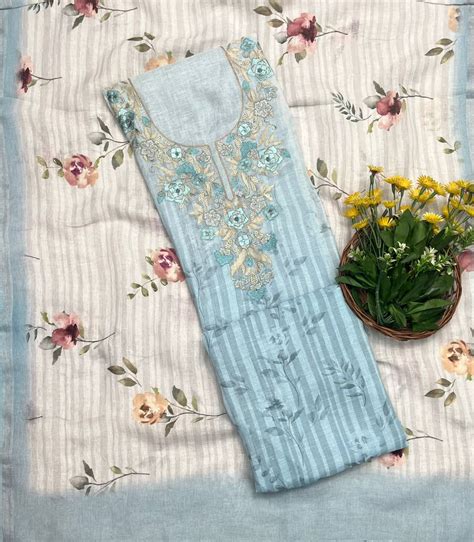 Ckc 342 Linen Sky Blue Suit Fabric/ CKC Linen Suits – Studio CKC