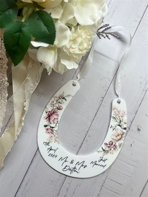 Personalised Lucky Horseshoe Wedding Gift, Wedding Gift, Just Married ...