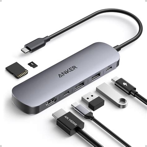 Amazon.com: Anker USB C Hub, 7-in-1 Multi-Port USB Adapter for Laptop ...