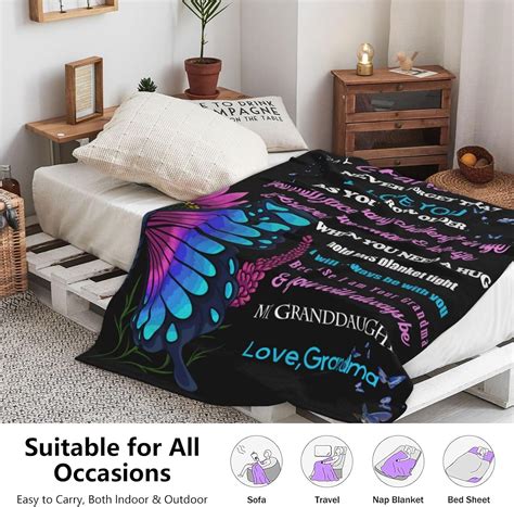 Manta con texto en inglés To My Granddaughter from Grandma, manta para ...