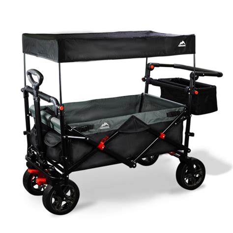 Amazon.com : Foldable Wagons with Removable Canopy, Seat Belts ...