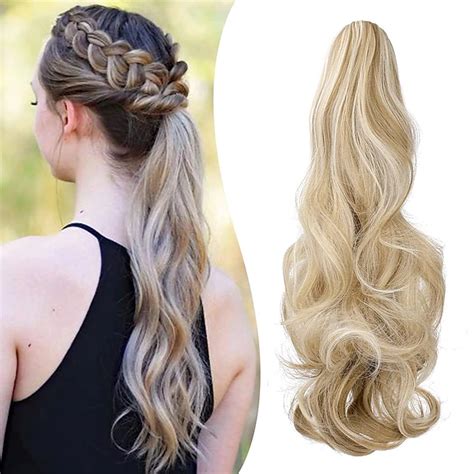 Claw Clip Ponytail Extension 20 Inch Clip in Wavy Ponytail Hair ...