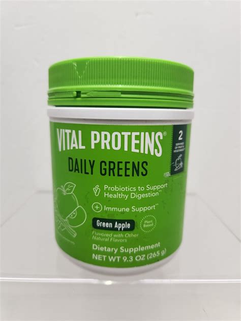 Vital Proteins Daily Greens Dietary Supplement - Green Apple- 9.3oz-EXP ...