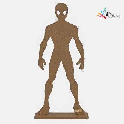 Buy MDF Base Cutouts Standing Spider-Man Online | Artsshala