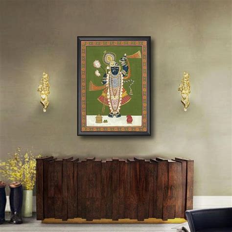 Buy Shrinath Ji Pichwai Painting on Cloth Indian Pichwai Online in ...