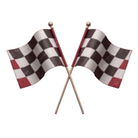 Crossed Race Flags At Finish Line For Drivers, Crossed Race Flags At ...
