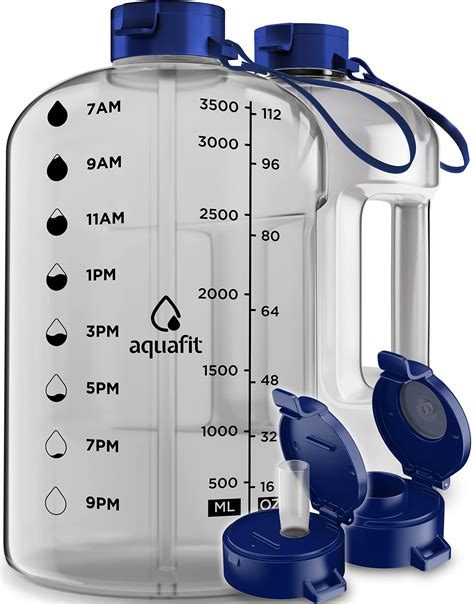 Buy AQUAFIT 1 Gallon Water Bottle With Times To Drink - 128 oz Water ...