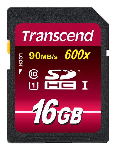 TS16GSDHC10U1 Transcend | Transcend 16 GB SDHC SD Card, UHS 1 U1, Class ...