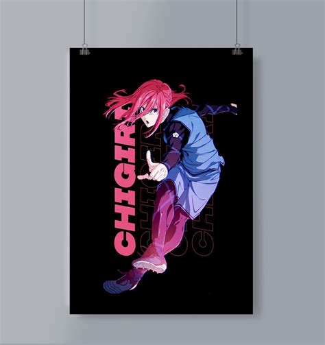 Hyoma Chigiri Poster Coloured Portrait Blue Lock – Mangastore