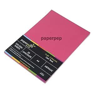 Paper Pep Craft Collection Card Stock Metallic, A4 Sheets, 220GSM ...