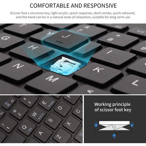 TECPHILE RK908 Muti-device Bluetooth Wireless Keyboard | Concept Kart