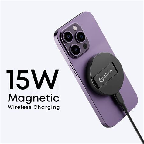 pTron Dynamo Ring V2 15W Magnetic Wireless Charger, Compatible with iP ...