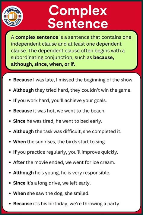 Image result for A Complex Sentence Examples