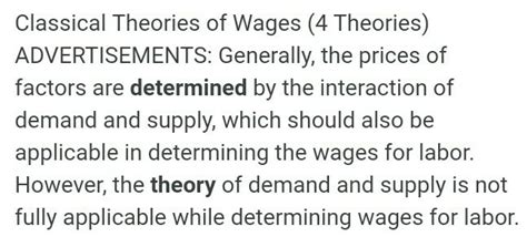 Classical neoclassical and bargaining theories of wage determination ...