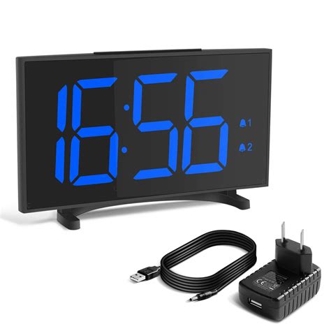 Buy YISSVIC Digital Alarm Clocks for Bedrooms 6.5 Inches LED Clock with ...