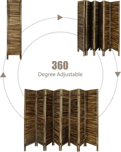ECOMEX Room Divider 8 Panel with Louvered Design, India | Ubuy