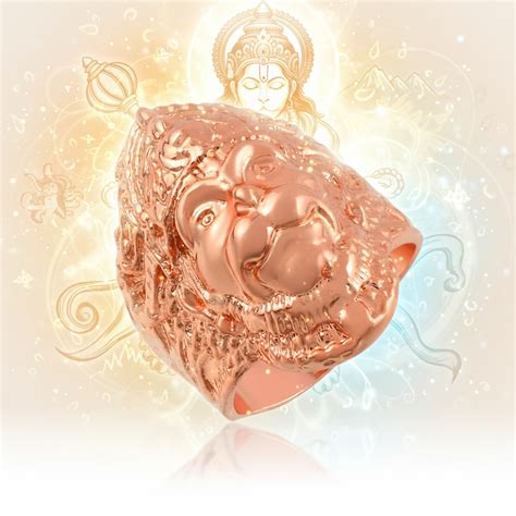 Pure Copper Bold Rudra Hanuman Balaji finger ring (BLDM3818) – Superstore18