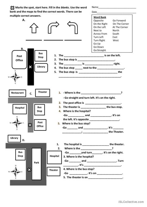 Directions Worksheet 的图像结果