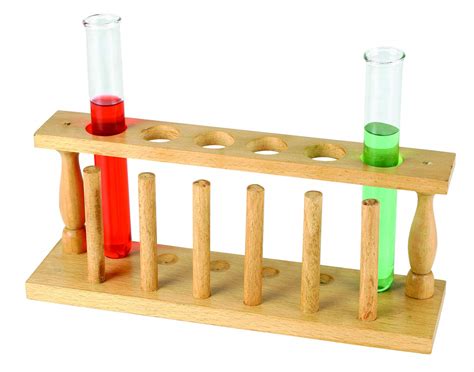ARCO Test Tube Stand, Wooden, 6 Holes and 6 pegs : Amazon.in ...