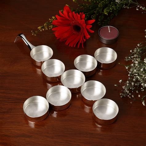 COMPLETELY HAND CRAFTED SILVER PLATED TEA LIGHT HOLDER ,DIPPED IN PURE ...
