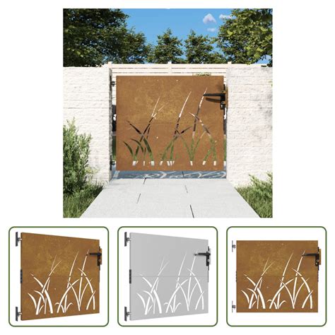 vidaXL Tuinpoort - Cortenstaal - 85 x 3 x 75 cm - Lasergesneden design