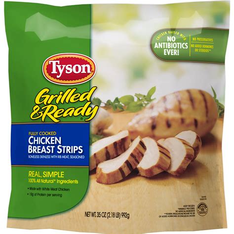 Tyson Fully Cooked Grilled Chicken Breast Strips - Shop Chicken at H-E-B