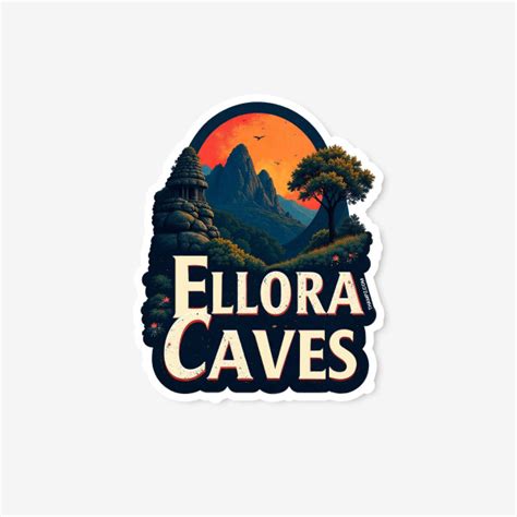 Ellora Caves – UNESCO Heritage Site Vinyl Sticker