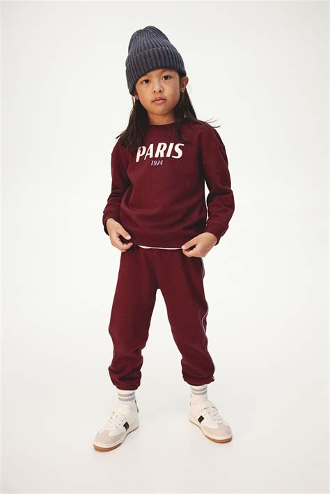 - Sweatshirt - Dark red/Paris - Kids | H&M PH