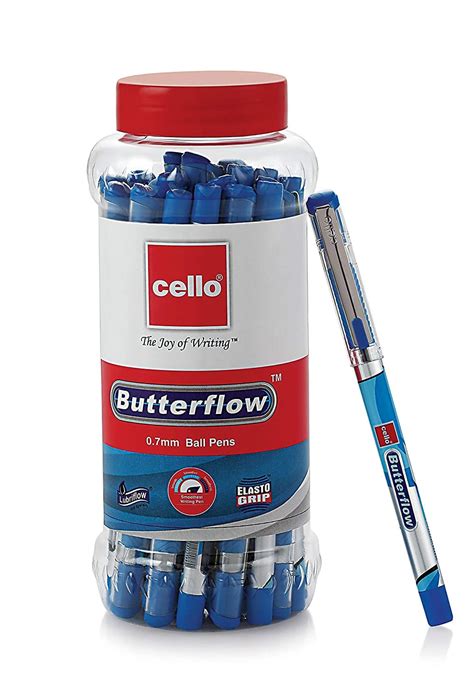 Cello Butterflow Ball Pen | Blue Ball Pens | Jar of 25 Units | Best ...