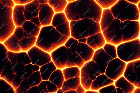 Premium Photo | Abstract shapes of fiery black yellow lava texture