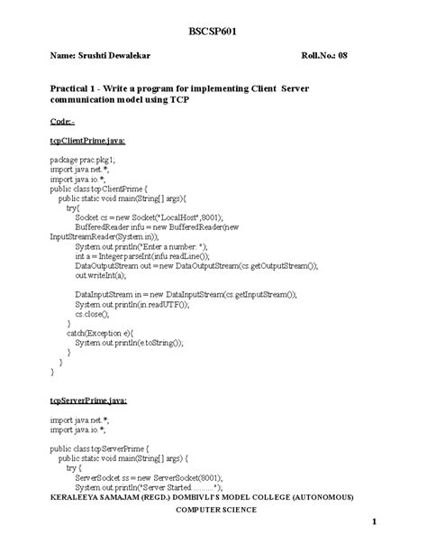 CC full pracs - Name: Srushti Dewalekar Roll.: 08 Practical 1 - Write a ...