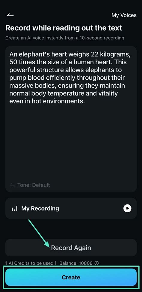 AI Voice Cloning - Filmora Mobile Guide