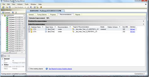 SQL Server Tuning Advisor 的图像结果