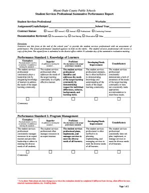 Fillable Online pdfs dadeschools IPEGS Student Services summative ...