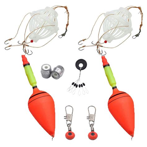 Hunting Hobby Fishing Lantern Carp Bait Cage,Float,Swivel,Weight Balls ...
