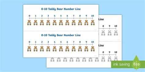 Teddy Bear Number Line