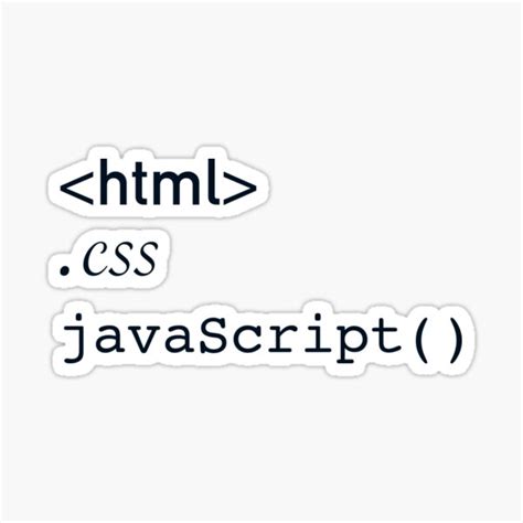 HTML CSS JavaScript Stickers 的图像结果