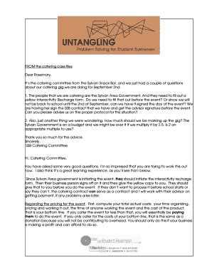 Fillable Online Problem Solving for Student Businesses Fax Email Print ...